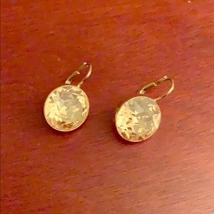Bella Pierced Swarovski Earring, Golden